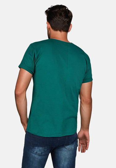 salzhaut - KIMM - CAMPER Herren Regular Fit - Frontprint - Rundhals - T-Shirt - 4 - #farbe_bottle-green