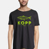 salzhaut - KIMM - FISCHKOPP DIGGA Herren Regular Fit - Frontprint - Rundhals - T-Shirt - 1 - #farbe_black-lime-green