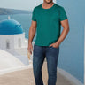 Salzhaut - KIMM Herren Regular Fit - Basic Casual - Rundhals - T-Shirt - 1 - #farbe_bottle-green