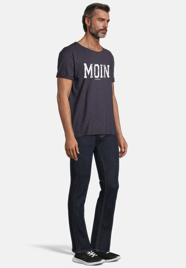 salzhaut - KIMM - MOIN Herren Regular Fit - Frontprint - Rundhals - T-Shirt - 5 - #farbe_navy-white