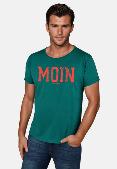 salzhaut - KIMM - MOIN Herren Regular Fit - Frontprint - Rundhals - T-Shirt - 18 - #farbe_bottle-green
