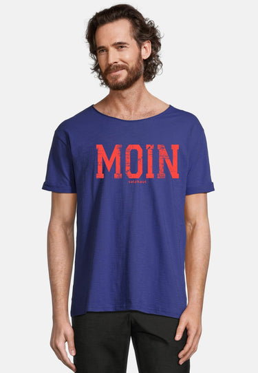 salzhaut - KIMM - MOIN Herren Regular Fit - Frontprint - Rundhals - T-Shirt - 21 - #farbe_indigo