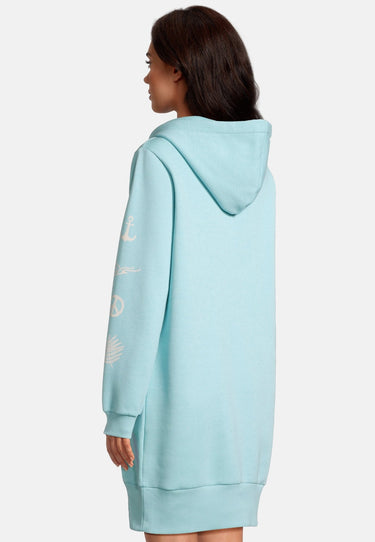 salzhaut - KLÃIDE Damen Oversized - Fleecehoodie - Hoodie - Hoodiekleid - 9 - #farbe_aqua
