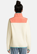 Salzhaut - KLÓÓWERBLAD Damen normale Passform - Fleecehoodie - Fleecepullover - Reduziert - 4 - #farbe_beige-coral