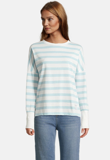 salzhaut - KLUET Damen normale Passform - Damen - Langarmshirt - Longsleeve - 1 - #farbe_beige-aqua