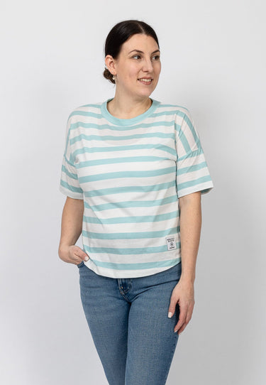 salzhaut - KOERT Damen Oversized - Hamburg - ringel - Streifenmuster - 1 - #farbe_beige-aqua