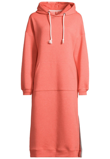 salzhaut - KOK Damen Oversized - Hoodiekleid - Kapuze - Kapuzenpulli - 2 - #farbe_coral