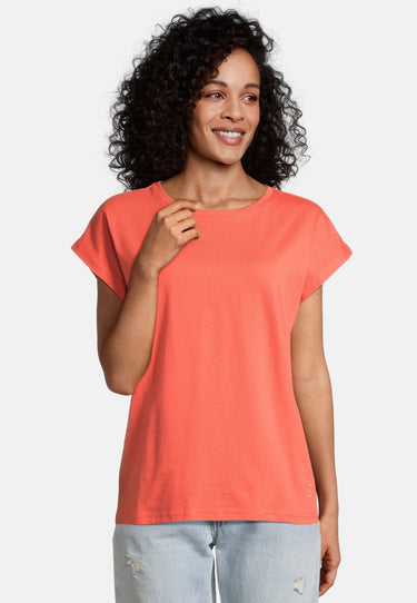salzhaut - KÖÖKEN Damen normale Passform - Hamburg - Rundhals - T-Shirt - 6 - #farbe_coral