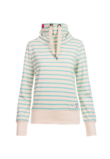 salzhaut - KÓÓVELJĀU Damen normale Passform - Hamburg - Pullover - Stehkragen - 2 - #farbe_beige-aqua