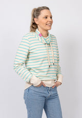 salzhaut - KÓÓVELJĀU Damen Sweatshirt normale Passform - adenauer & co - Anker - Basic - 5 - #farbe_Beige Aqua