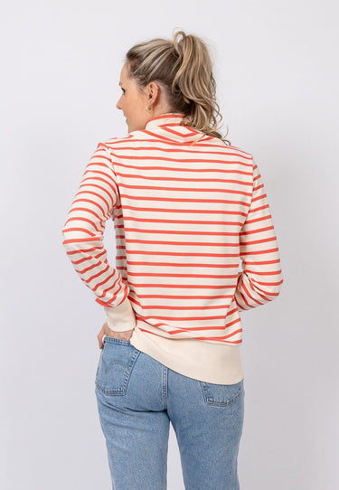 salzhaut - KÓÓVELJĀU Damen normale Passform - Hamburg - Pullover - Stehkragen - 7 - #farbe_beige-coral