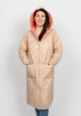 Salzhaut - KÖPHÖÖRDER Damen Oversized - Damen - Hoodiejacke - Kapuze - 1 - #farbe_beige