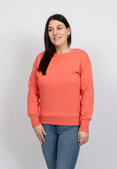 salzhaut - KÖYLSGĞAP Damen Oversized - Boatneck - Hamburg - Sweatshirt - 1 - #farbe_coral