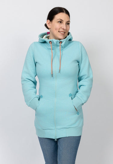 salzhaut - KRAUĞ Damen normale Passform - Hamburg - Hoodiejacke - kuschelig - 9 - #farbe_aqua