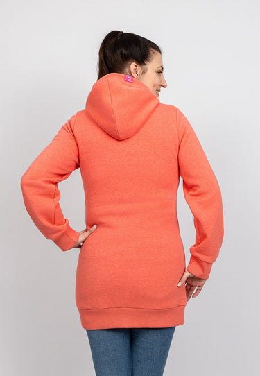 salzhaut - KRAUĞ Damen normale Passform - Hamburg - Hoodiejacke - kuschelig - 7 - #farbe_coral