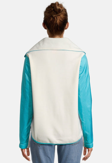 salzhaut - KRÖJKE Damen Regular Fit - Fleecepullover - Hamburg - Troyer - 4 - #farbe_beige-aqua