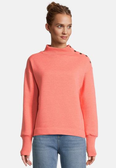 salzhaut - KRÜÜS Damen Oversized - Hamburg - Stehkragen - Sweatshirt - 1 - #farbe_coral