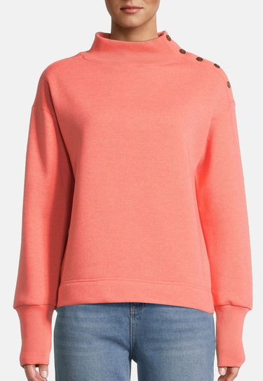 salzhaut - KRÜÜS Damen Oversized - Hamburg - Stehkragen - Sweatshirt - 3 - #farbe_coral