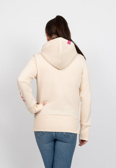 salzhaut - Künstwārk Damen Tailliert - Hamburg - Hoodie - Hoodiejacke - 3 - #farbe_beige