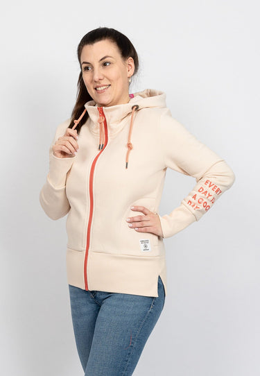 salzhaut - Künstwārk Damen Tailliert - Hamburg - Hoodie - Hoodiejacke - 4 - #farbe_beige