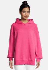 Salzhaut - LEESGOOD Damen Oversized - Hoodie - Kapuzenpullover - Langarmshirt - 6 - #farbe_pink
