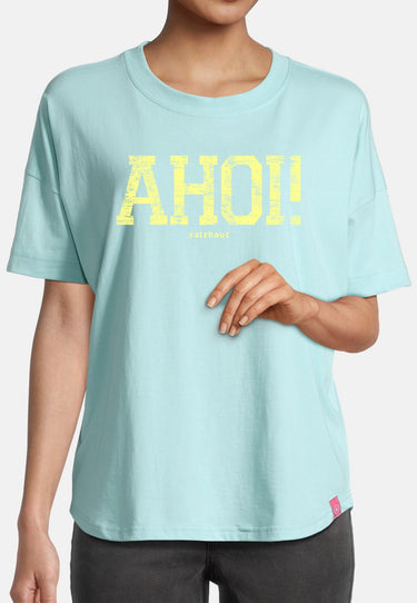 salzhaut - LEEV-AHOI Damen Relaxed-Fit - Frontprint - Hamburg - Rundhals - 8 - #farbe_aqua
