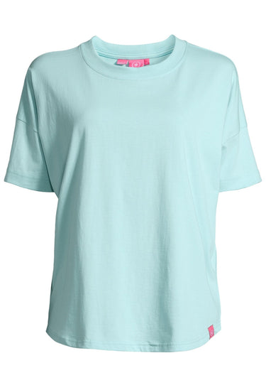 salzhaut - LEEV Damen Oversized - Hamburg - Rundhals - T-Shirt - 23 - #farbe_aqua