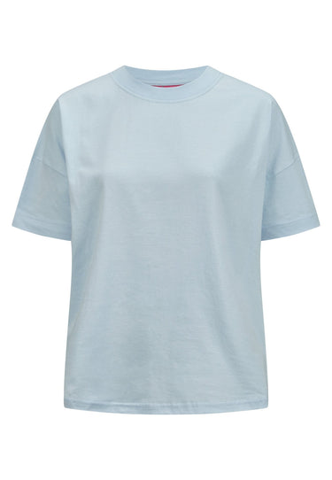 salzhaut - LEEV Damen Oversized - Hamburg - Rundhals - T-Shirt - 33 - #farbe_light-blue
