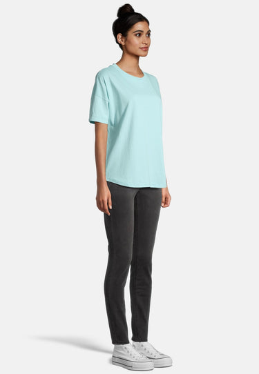 salzhaut - LEEV Damen Oversized - Hamburg - Rundhals - T-Shirt - 26 - #farbe_aqua