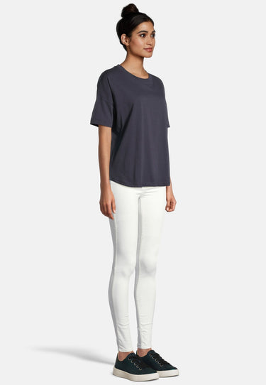 salzhaut - LEEV Damen Oversized - Hamburg - Rundhals - T-Shirt - 41 - #farbe_navy