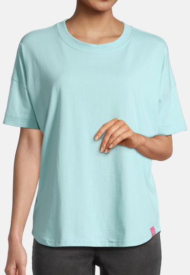 salzhaut - LEEV Damen Oversized - Hamburg - Rundhals - T-Shirt - 24 - #farbe_aqua