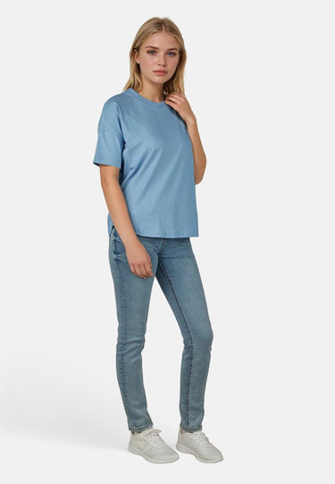 salzhaut - LEEV Damen Oversized - Hamburg - Rundhals - T-Shirt - 31 - #farbe_ice-blue