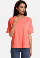 salzhaut - LEEV Damen Shirt Oversized - adenauer & co - Anker - Basic - 19 - #farbe_Coral