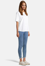 salzhaut - LEEV Damen Shirt Oversized - adenauer & co - Anker - Basic - 53 - #farbe_White