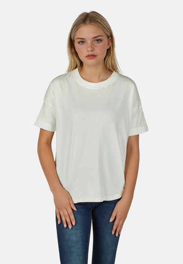 salzhaut - LEEV Damen Oversized - Hamburg - Rundhals - T-Shirt - 3 - #farbe_offwhite
