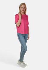 salzhaut - LEEV Damen Shirt Oversized - adenauer & co - Anker - Basic - 16 - #farbe_Pink
