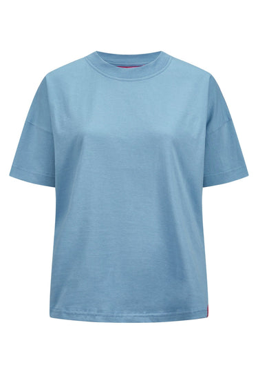 salzhaut - LEEV Damen Oversized - Hamburg - Rundhals - T-Shirt - 28 - #farbe_ice-blue