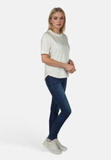 salzhaut - LEEV Damen Shirt Oversized - adenauer & co - Anker - Basic - 5 - #farbe_Offwhite