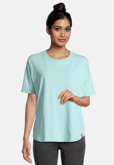 salzhaut - LEEV Damen Oversized - Hamburg - Rundhals - T-Shirt - 22 - #farbe_aqua