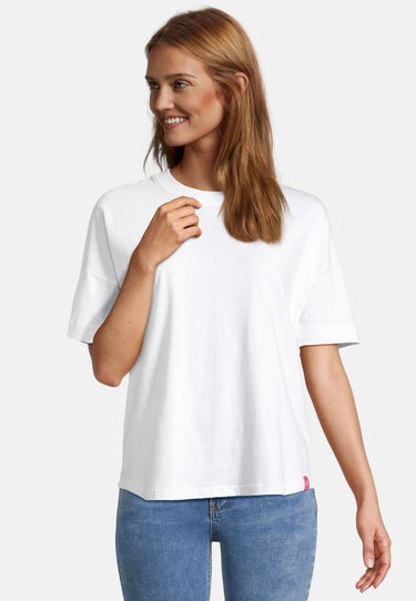 salzhaut - LEEV Damen Oversized - Hamburg - Rundhals - T-Shirt - 47 - #farbe_white
