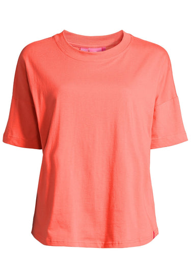 salzhaut - LEEV Damen Oversized - Hamburg - Rundhals - T-Shirt - 18 - #farbe_coral