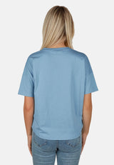 salzhaut - LEEV Damen Shirt Oversized - adenauer & co - Anker - Basic - 32 - #farbe_Ice Blue