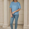 Salzhaut - LEEV Damen Oversized - Hamburg - Reduziert - Rundhals - 27 - #farbe_ice-blue
