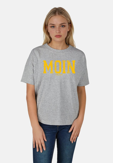 salzhaut - LEEV-MOIN Damen Relaxed-Fit - Frontprint - Rundhals - T-Shirt - 23 - #farbe_grey-melange