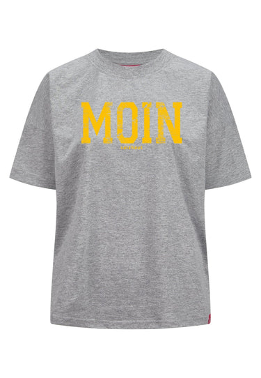 salzhaut - LEEV-MOIN Damen Relaxed-Fit - Frontprint - Rundhals - T-Shirt - 22 - #farbe_grey-melange