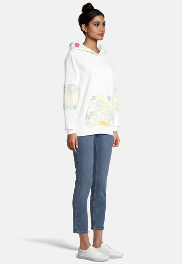 salzhaut - LEEVDE Damen Oversized - Hoodie - Kapuzenpullover - Langarmshirt - 5 - #farbe_offwhite