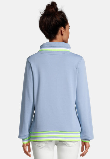 salzhaut - LEPEL Damen Oversized - Rollkragen - Sweatshirt - Turtleneck - 9 - #farbe_ice-blue