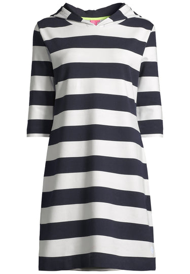 salzhaut - LÖÖVSTICK Damen Oversized - Hoodie - Hoodiekleid - Kapuze - 2 - #farbe_navy-offwhite