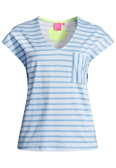 salzhaut - LUNKOHR Damen Figurbetont - bunt - Damen - ringel - 2 - #farbe_ice-blue