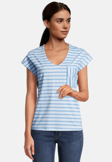 salzhaut - LUNKOHR Damen Figurbetont - bunt - Damen - ringel - 1 - #farbe_ice-blue